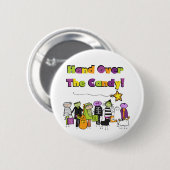 Hand over het Snoep Halloween Tshirts and Gifts Ronde Button 5,7 Cm (Voorkant /achterkant)