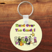 Hand over het Snoep Halloween Tshirts and Gifts Sleutelhanger (Voorkant)
