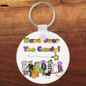 Hand over het Snoep Halloween Tshirts and Gifts Sleutelhanger (Voorkant)