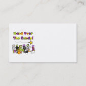 Hand over het Snoep Halloween Tshirts and Gifts Visitekaartje (Achterkant)
