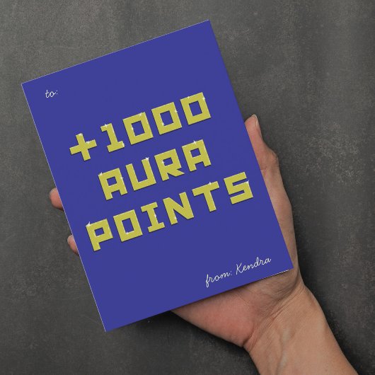 Hand-painted + 1000 Aura points  Feestdagenkaart