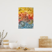 Hand Painted Abstract Energy Color Burst Art Poster (Keuken)