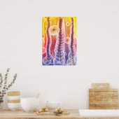 Hand Painted Abstract Fantasy Artwork Poster (Keuken)