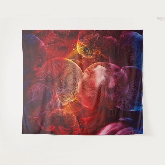 Hand Painted Abstract Fantasy Painting Wandkleed (Voorkant (horizontaal))