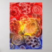 Hand Painted Abstract Floral Art  Poster (Voorkant)
