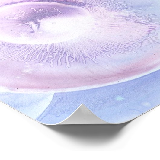 Hand Painted Abstract Light Pastel Gouache Art Poster (Hoek)