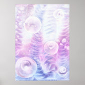 Hand Painted Abstract Light Pastel Gouache Art Poster (Voorkant)