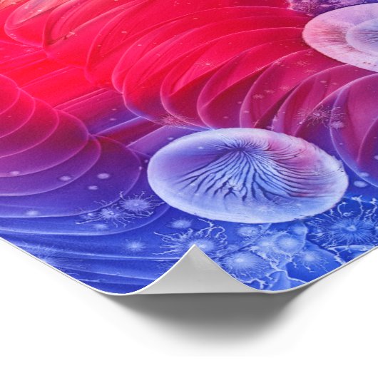 Hand Painted Abstract Sunshine Glow Artwork Poster (Hoek)