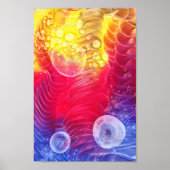 Hand Painted Abstract Sunshine Glow Artwork Poster (Voorkant)