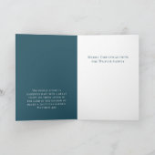 Hand Painted Blue Watercolor Christian Christmas Feestdagen Kaart (Binnen)