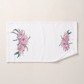 Hand Painted Bouquet Roos Handdoek (Handdoek)