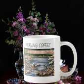 Hand Painted Brook Morning Coffee Personalize Koffiemok