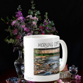 Hand Painted Brook Morning Coffee Personalize Koffiemok