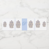 Hand Painted Chinoiserie Ginger jar jars Waterfles Etiket (Enkel label)