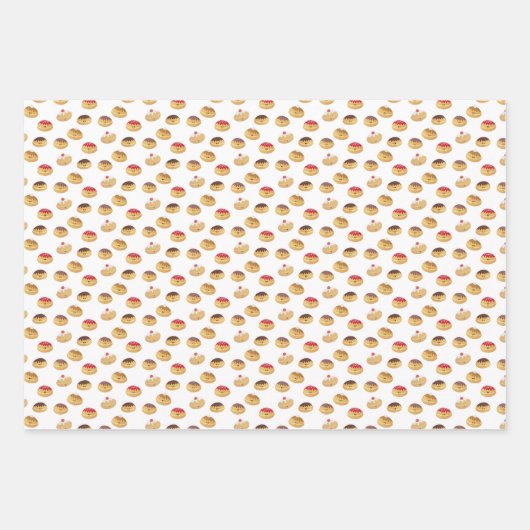 Hand Painted cute and fun Hannukah patterned Inpakpapier Vel (Voorkant 2)