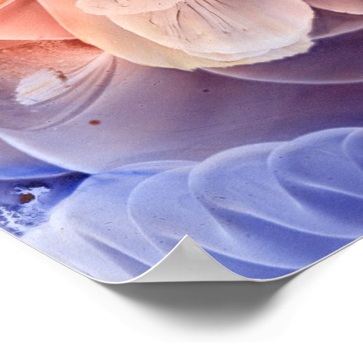 Hand Painted Fantasy Floral Art Glowing Abstract Poster (Hoek)