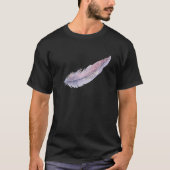 Hand-Painted Feather T-Shirt Design Bird Feather T (Voorkant)
