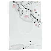 Hand Painted Floral Wedding Jubileum Dank u Medium Cadeauzakje (Achterkant)