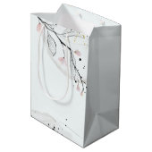 Hand Painted Floral Wedding Jubileum Dank u Medium Cadeauzakje (Achterkant Gekanteld)