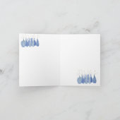 Hand Painted Flower Cobalt  Jar Bottle  Kaart (Binnen)