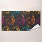 Hand painted grange texture. Ink geometric Badhanddoek (Badhanddoek)