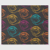 Hand painted grange texture. Ink geometric Cadeaupapier (Vlak)