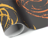 Hand painted grange texture. Ink geometric Cadeaupapier (Rol Hoek)