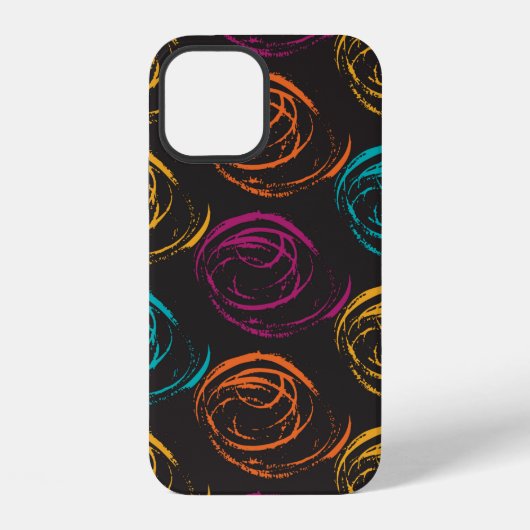 Hand painted grange texture. Ink geometric element iPhone Hoesje (Achterkant)