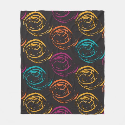 Hand painted grange texture. Ink geometric Fleece Deken (Voorkant)