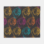 Hand painted grange texture. Ink geometric Fleece Deken (Voorkant (Horizontaal))