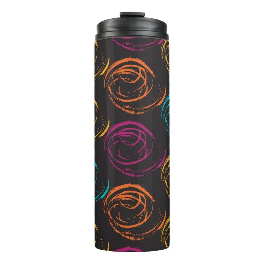 Hand painted grange texture. Ink geometric Thermosbeker (Voorkant)