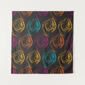 Hand painted grange texture. Ink geometric Wandkleed (Voorkant (horizontaal))