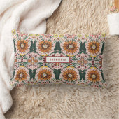 Hand Painted Kaleidoscope Botanical Kussen (Deken)