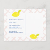 Hand Painted Lemon Bewegende Aankondiging Briefkaa (Achterkant)