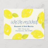 Hand Painted Lemon Bewegende Aankondiging Briefkaa (Voorkant)