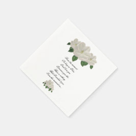 Hand Painted Magnolia Magnolias Wedding Servet