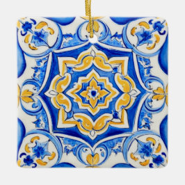 Hand-Painted Majolica Pattern Keramisch Ornament