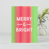 Hand Painted Merry and Bright Feestdagenkaart (Staand voorkant)