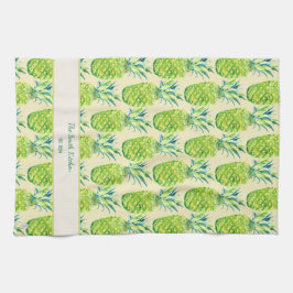 Hand-Painted PIneapple Personalized Buttercream Theedoek