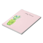 Hand-Painted Pineapple Pink Grocery List Notitieblok (Linkerzijde)