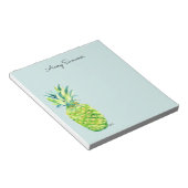 Hand-Painted Pineapple Sea Foam Grocery List Notitieblok (Schuin)