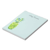 Hand-Painted Pineapple Sea Foam Grocery List Notitieblok (Linkerzijde)
