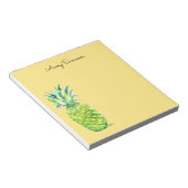 Hand-Painted Pineapple Yellow Grocery List       Notitieblok (Schuin)