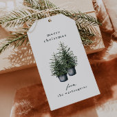 Hand-painted Potted Christmas Trees Holiday  Cadeaulabel