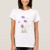 hand painted purple daisy bouquet t-shirt (Voorkant)