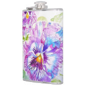 Hand Painted Purple Pansy Pansies floral Heupfles (Links)
