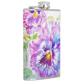 Hand Painted Purple Pansy Pansies floral Heupfles (Rechts)