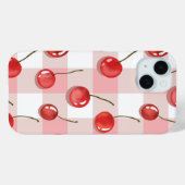 Hand-Painted Red Cherries Seamless Pattern Case-Mate iPhone Case (Achterkant (horizontaal))