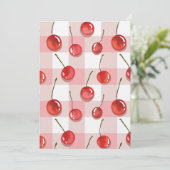 Hand-Painted Red Cherries Seamless Pattern Kaart (Staand voorkant)