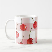 Hand-Painted Red Cherries Seamless Pattern Koffiemok (Links)